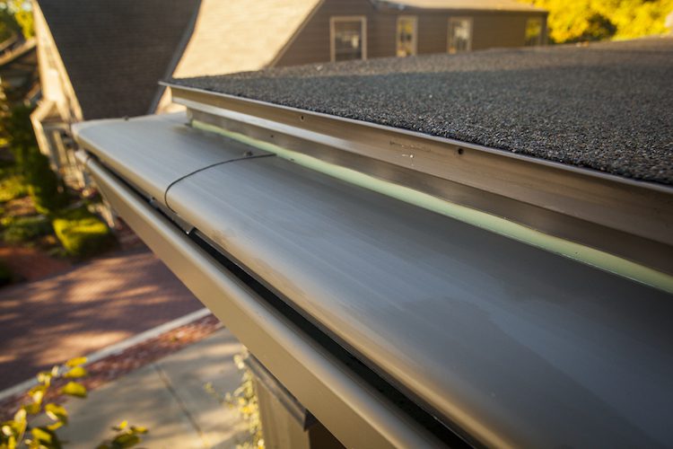 Close Up of K-Guard Gutter on Roof | One Stop Home Improvement Shop